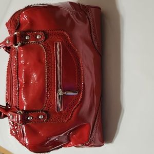 Big Buddha, Hand bag/purse/satchel, faux patent leather, red.